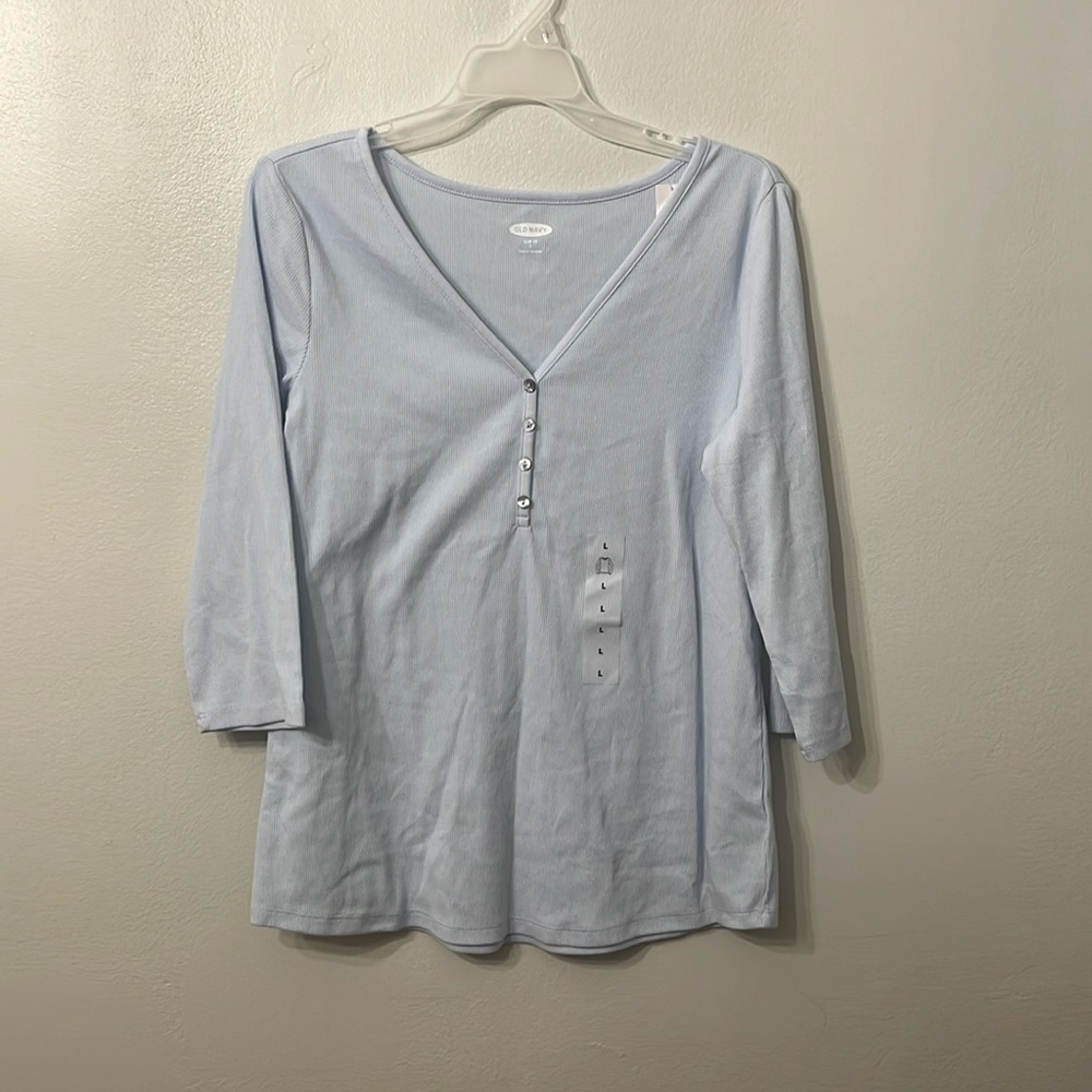 Old Navy V-Neck Top - Light Blue